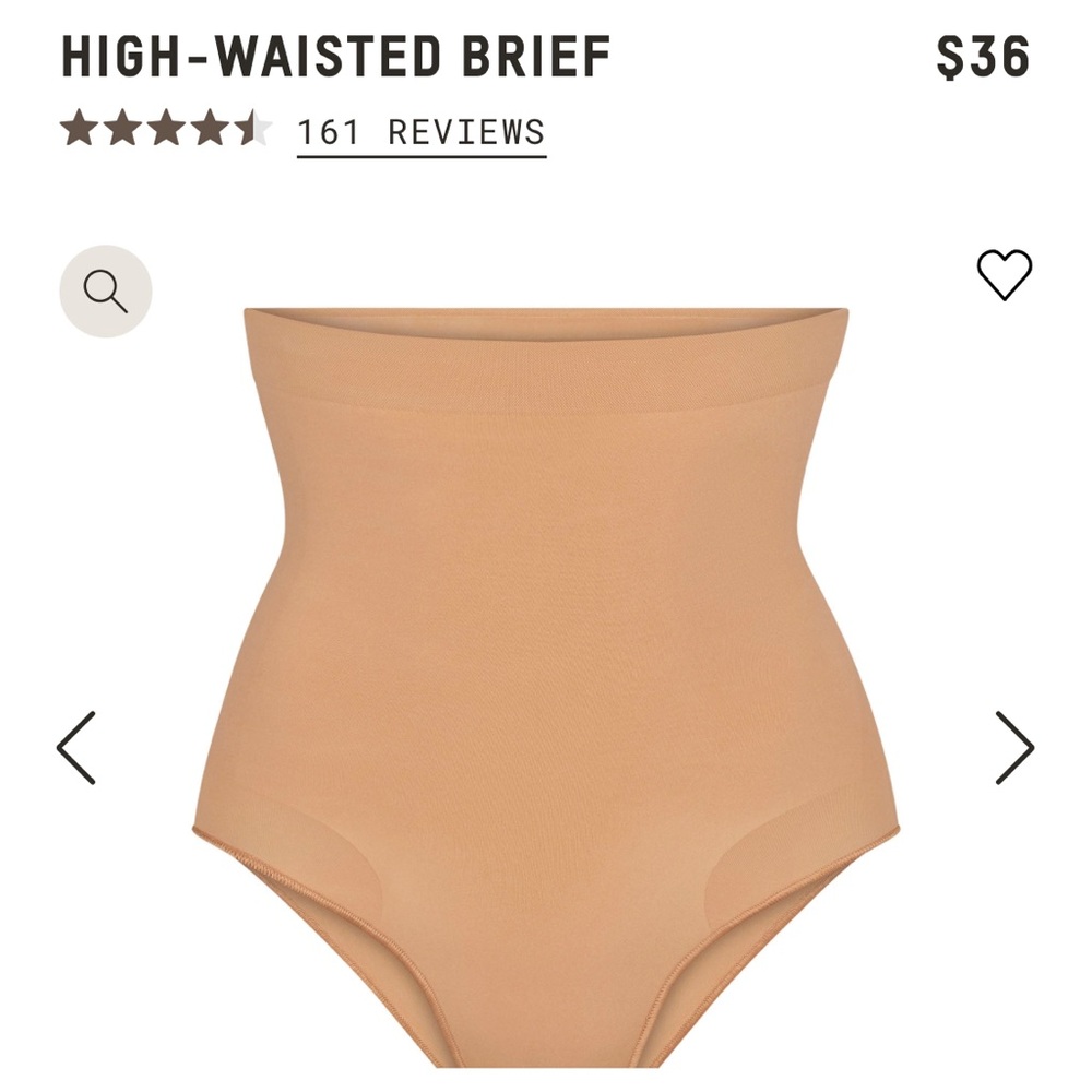 Skims High Waisted Brief Shapewear - Ochre